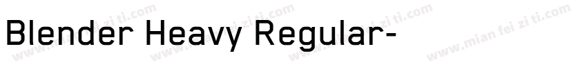 Blender Heavy Regular字体转换